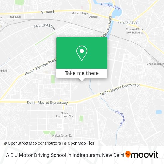 A D J Motor Driving School in Indirapuram map