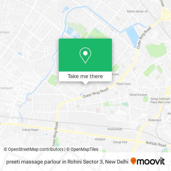 preeti massage parlour in Rohini Sector 3 map