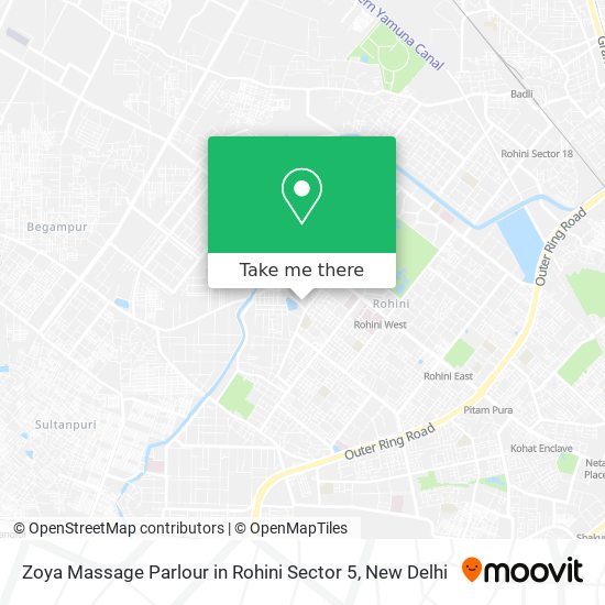 Zoya Massage Parlour in Rohini Sector 5 map