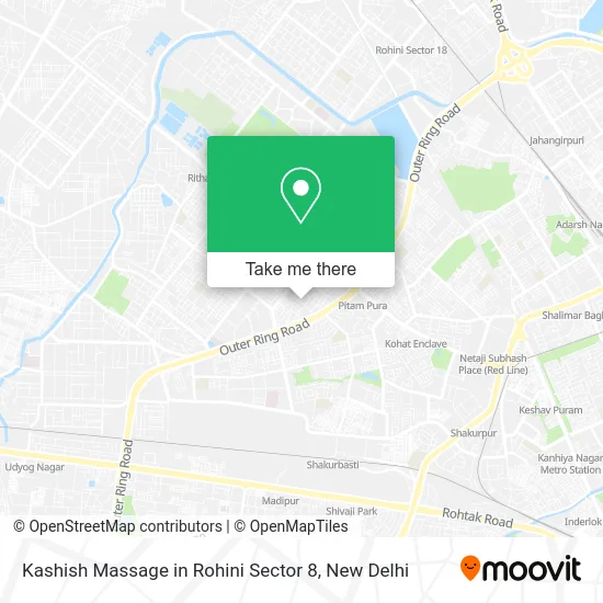 Kashish Massage in Rohini Sector 8 map