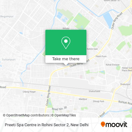 Preeti Spa Centre in Rohini Sector 2 map