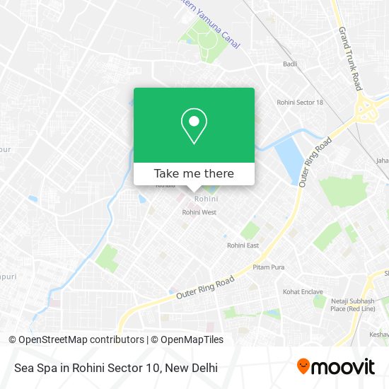 Sea Spa in Rohini Sector 10 map
