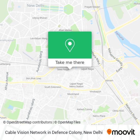Cable Vision Network in Defence Colony map