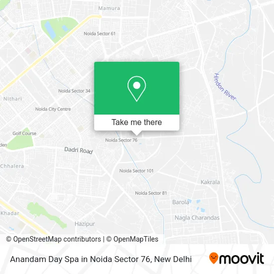 Anandam Day Spa in Noida Sector 76 map