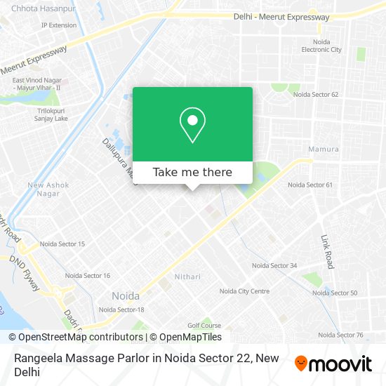 Rangeela Massage Parlor in Noida Sector 22 map