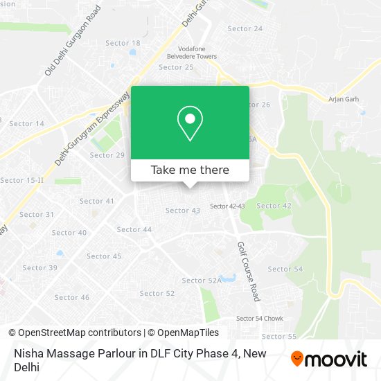 Nisha Massage Parlour in DLF City Phase 4 map