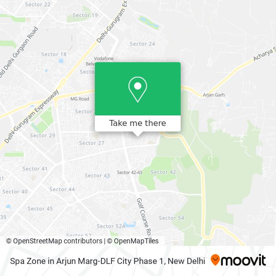 Spa Zone in Arjun Marg-DLF City Phase 1 map