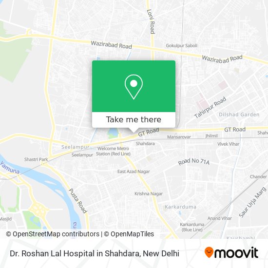 Dr. Roshan Lal Hospital in Shahdara map