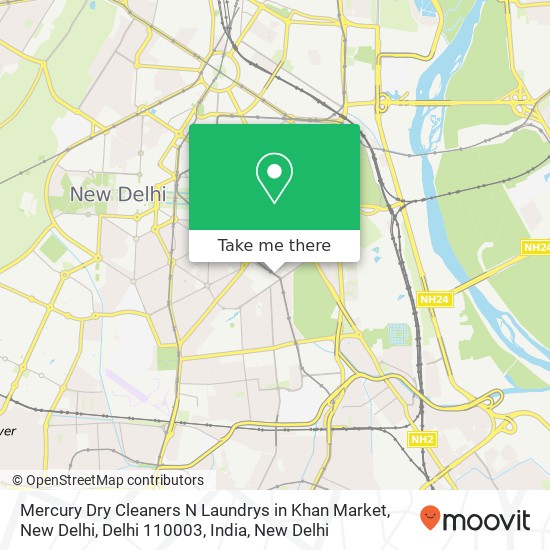 Mercury Dry Cleaners N Laundrys in Khan Market, New Delhi, Delhi 110003, India map