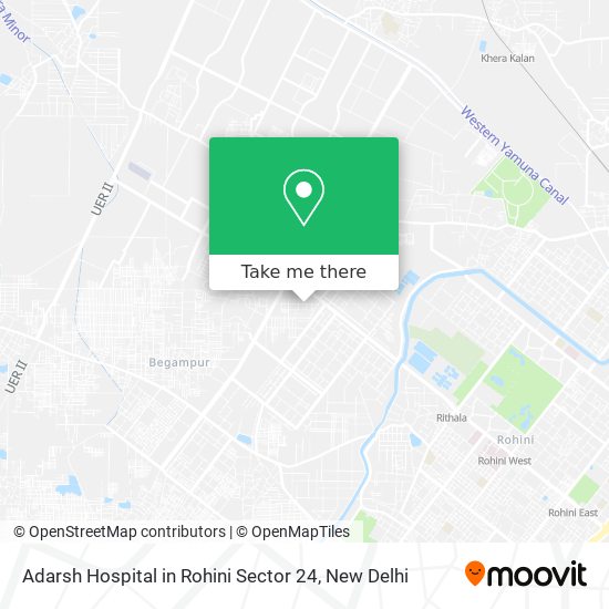 Adarsh Hospital in Rohini Sector 24 map
