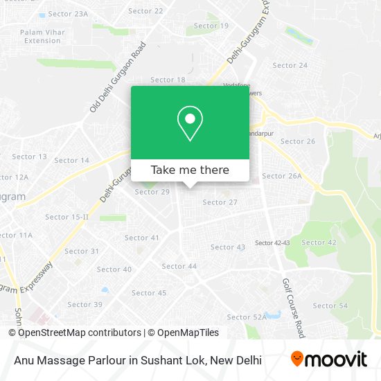 Anu Massage Parlour in Sushant Lok map