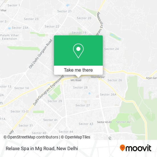 Relaxe Spa in Mg Road map