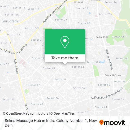 Selina Massage Hub in Indra Colony Number 1 map