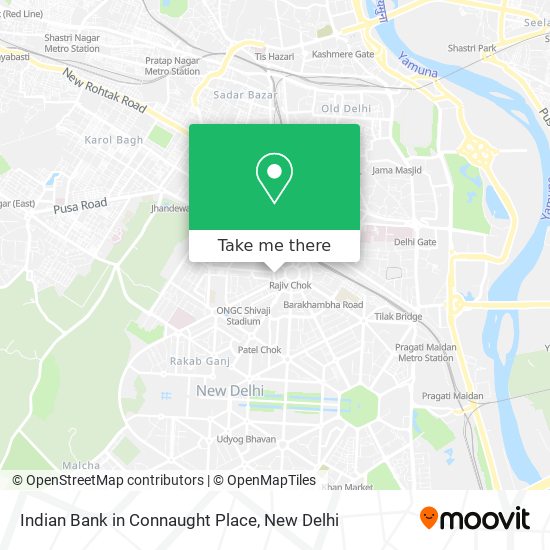 Indian Bank in Connaught Place map