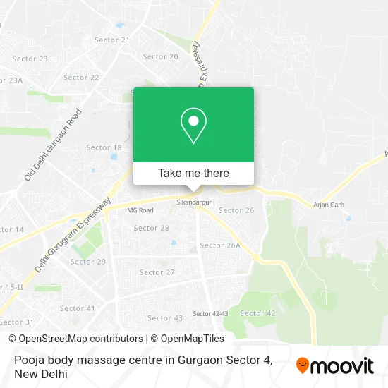 Pooja body massage centre in Gurgaon Sector 4 map