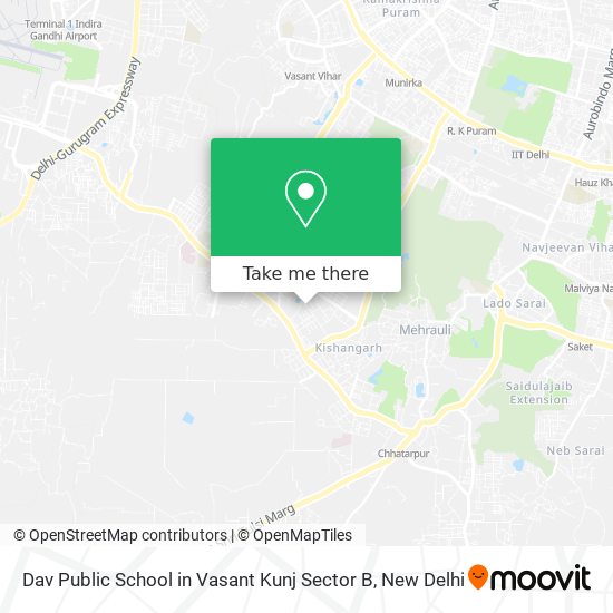 Dav Public School in Vasant Kunj Sector B map