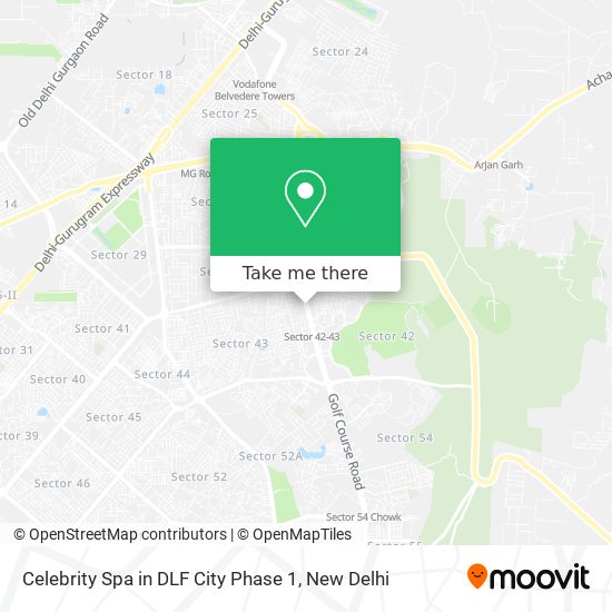 Celebrity Spa in DLF City Phase 1 map
