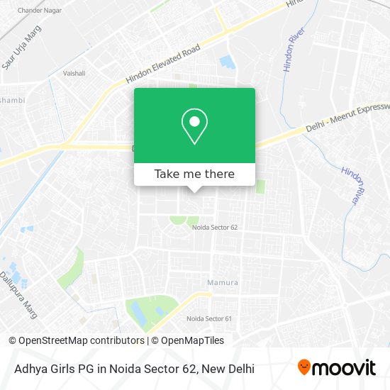 Adhya Girls PG in Noida Sector 62 map
