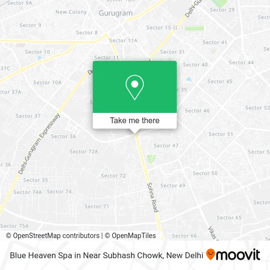 Blue Heaven Spa in Near Subhash Chowk map