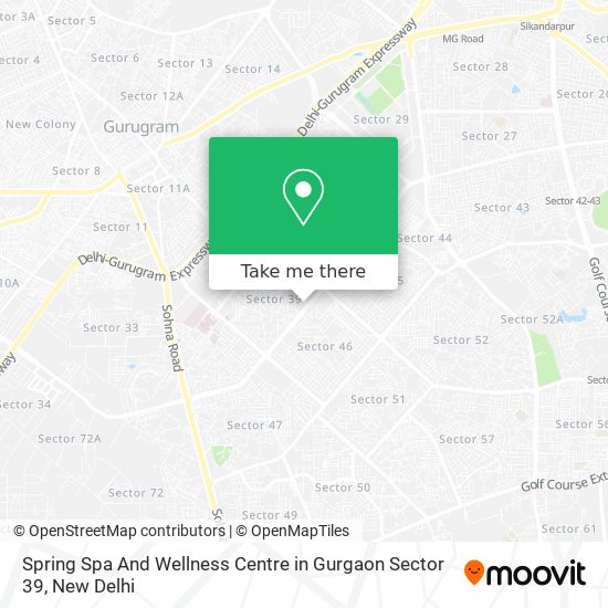 Spring Spa And Wellness Centre in Gurgaon Sector 39 map