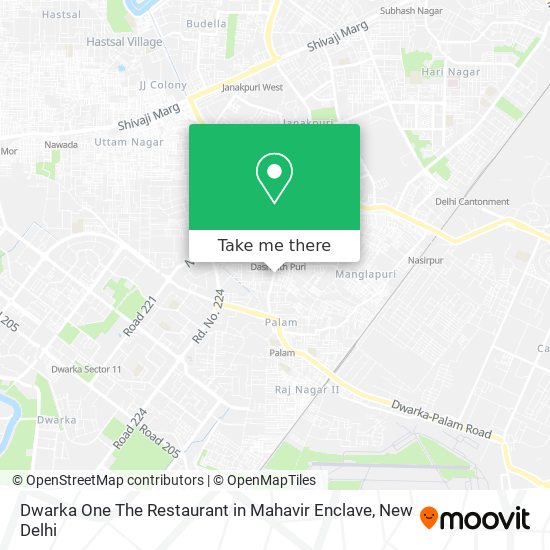 Dwarka One The Restaurant in Mahavir Enclave map