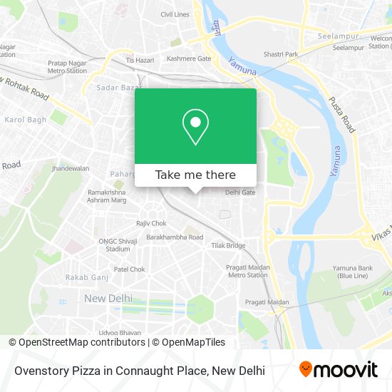Ovenstory Pizza in Connaught Place map