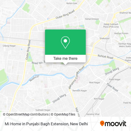 Mi Home in Punjabi Bagh Extension map