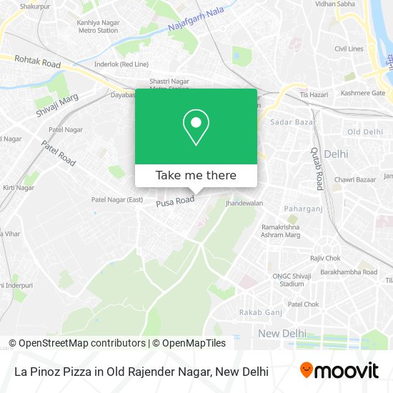 La Pinoz Pizza in Old Rajender Nagar map