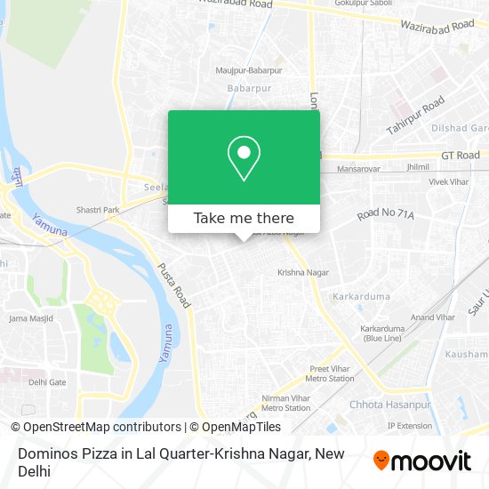 Dominos Pizza in Lal Quarter-Krishna Nagar map