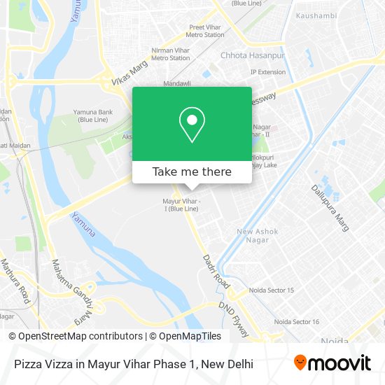 Pizza Vizza in Mayur Vihar Phase 1 map