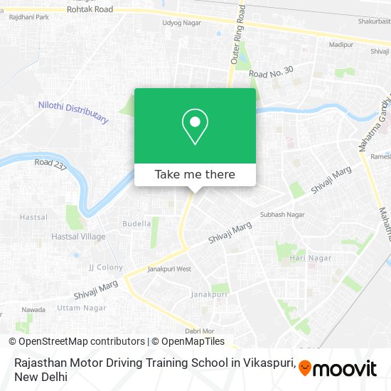 Rajasthan Motor Driving Training School in Vikaspuri map