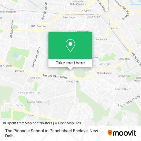 The Pinnacle School in Panchsheel Enclave map