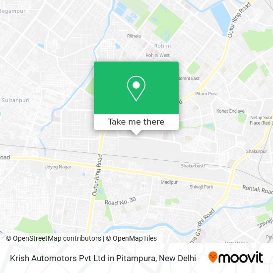 Krish Automotors Pvt Ltd in Pitampura map