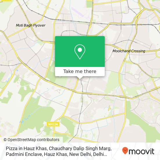 Pizza in Hauz Khas, Chaudhary Dalip Singh Marg, Padmini Enclave, Hauz Khas, New Delhi, Delhi 110016 map