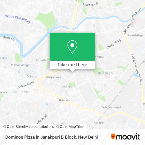 Dominos Pizza in Janakpuri B Block map