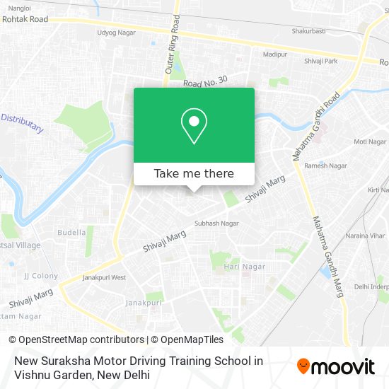 New Suraksha Motor Driving Training School in Vishnu Garden map