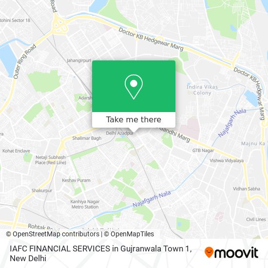 IAFC FINANCIAL SERVICES in Gujranwala Town 1 map