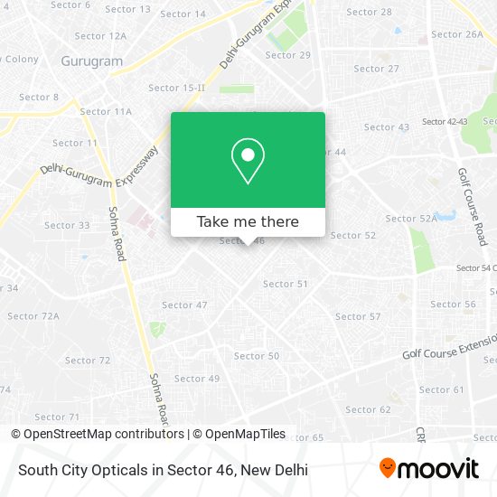 South City Opticals in Sector 46 map