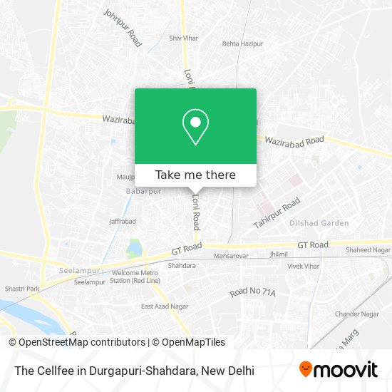 The Cellfee in Durgapuri-Shahdara map