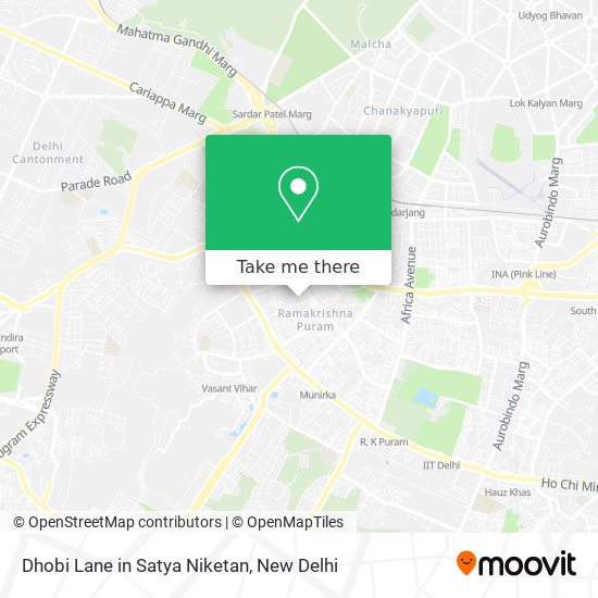 Dhobi Lane in Satya Niketan map