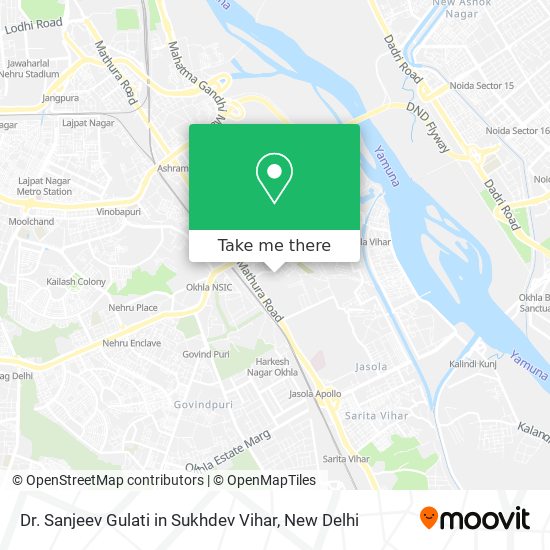 Dr. Sanjeev Gulati in Sukhdev Vihar map