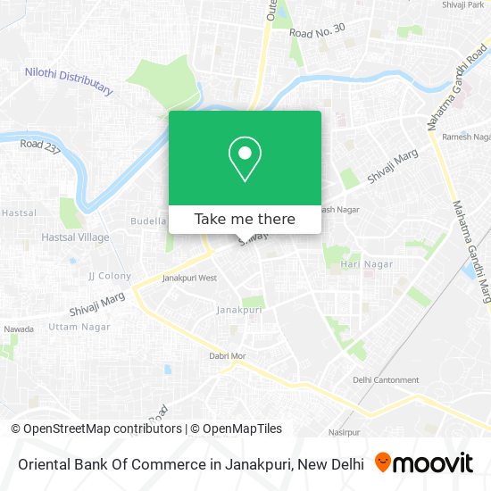 Oriental Bank Of Commerce in Janakpuri map