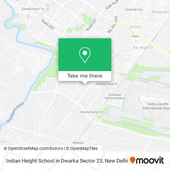 Indian Height School in Dwarka Sector 23 map