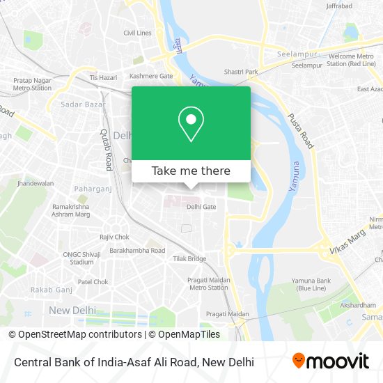 Central Bank of India-Asaf Ali Road map