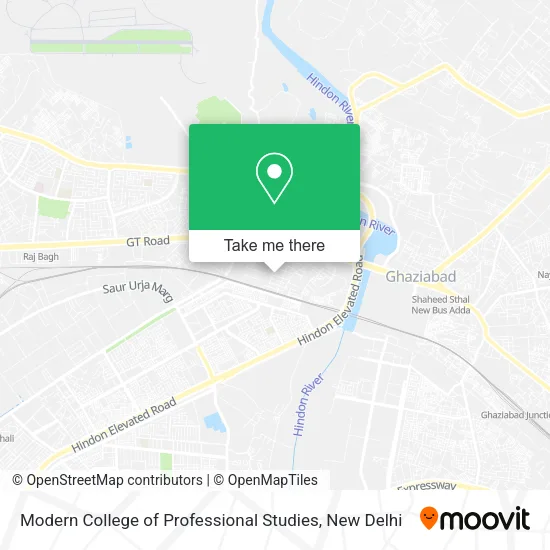 Modern College of Professional Studies map
