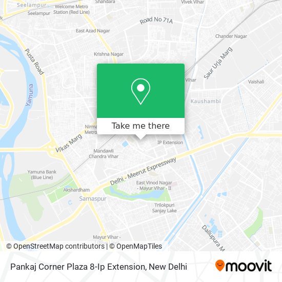 Pankaj Corner Plaza 8-Ip Extension map