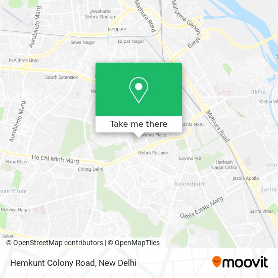 Hemkunt Colony Road map