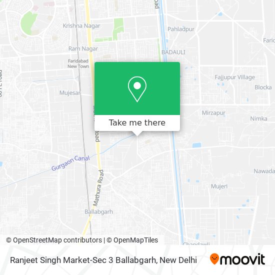 Ranjeet Singh Market-Sec 3 Ballabgarh map