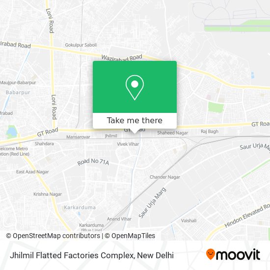 Jhilmil Flatted Factories Complex map