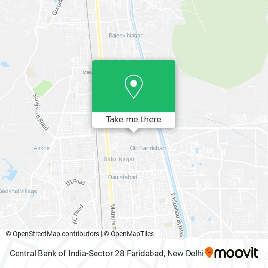 Central Bank of India-Sector 28 Faridabad map